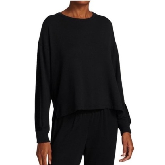 SPLENDID Supersoft Black Velvet Stripe Pullover XS - Picture 1 of 11